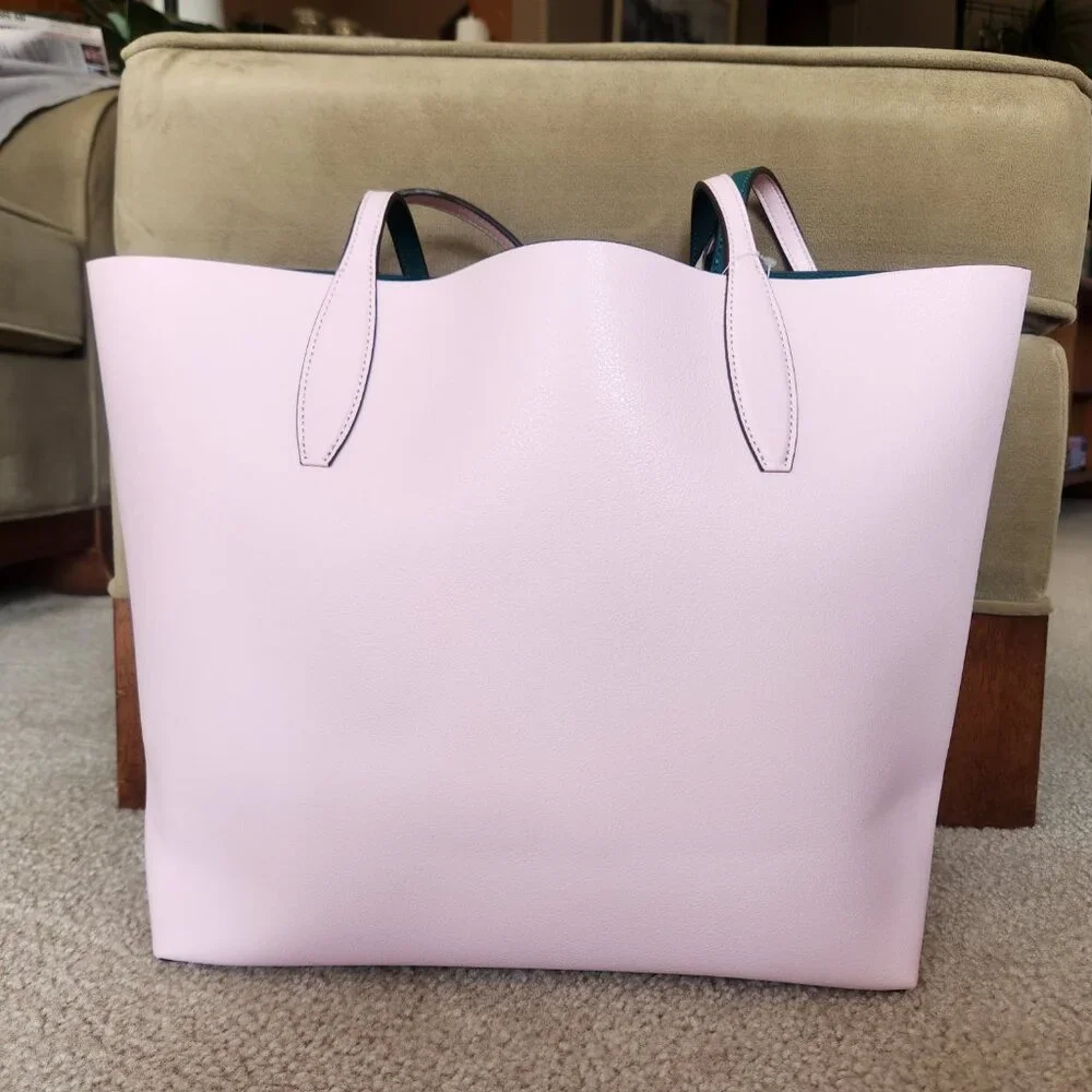 NWT Kate Spade Pineapple Colada Reversible Leather Tote With Matching Wristlet - Picture 7 of 15